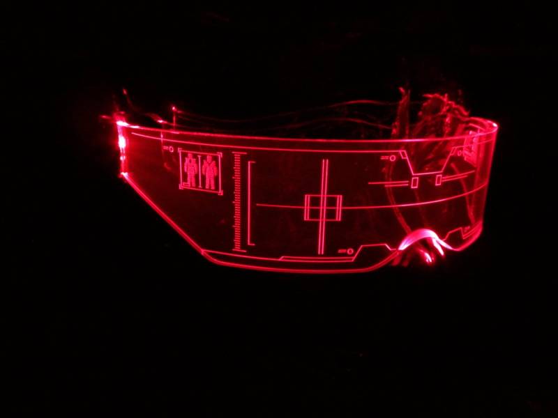 Das Original Beleuchtete Cyberpunk Cyber Goth Visier Citadel Neon Rot Das Original Beleuchtete Cyberpunk Cyber Goth Visier Citadel Neon Rot von illumicyberwear