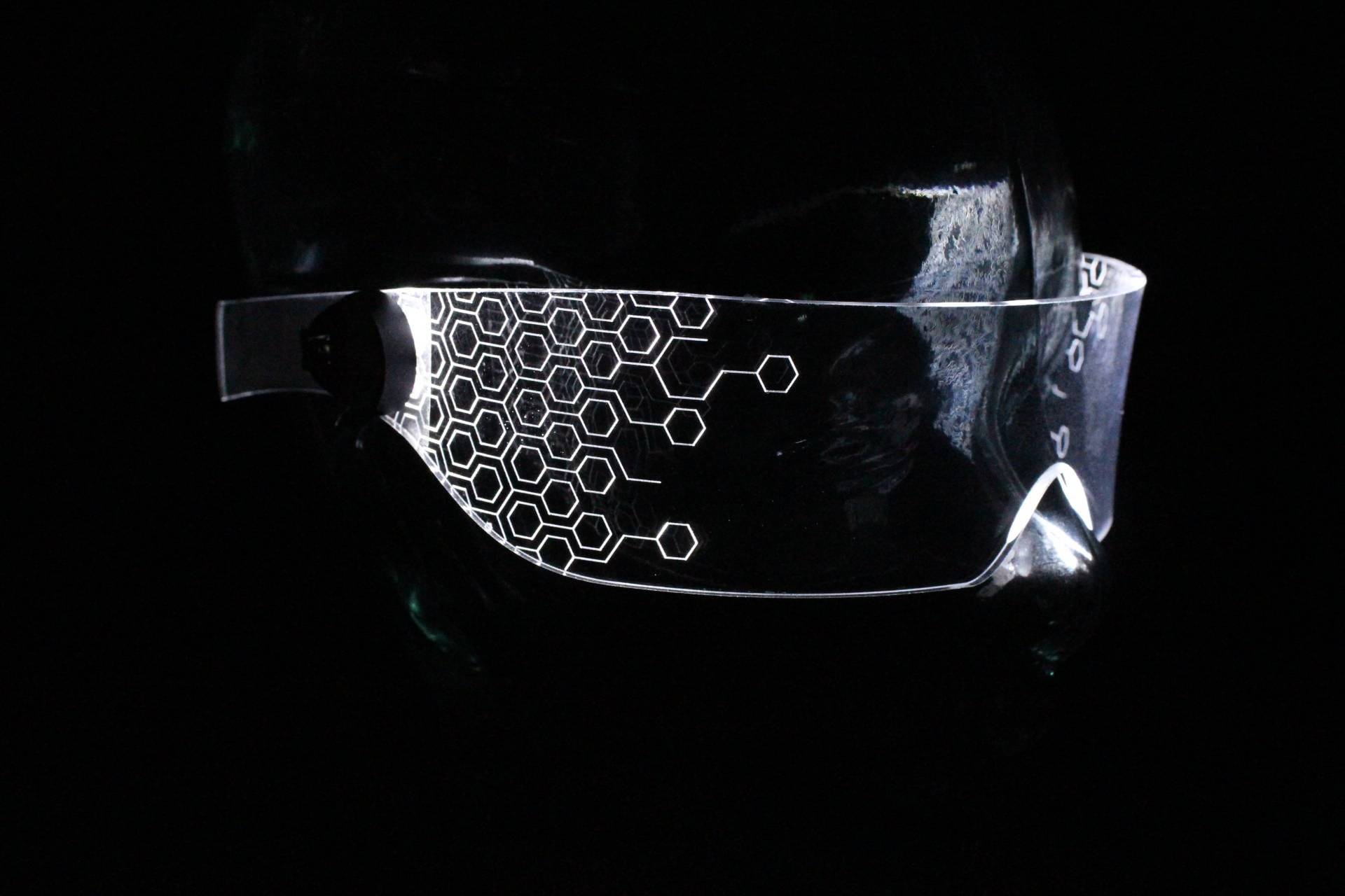 Das Original Beleuchtete Cyberpunk Cyber Goth Visier Deus Hex Wähle Deine Eigene Led-Farbe Das Original Beleuchtete Cyberpunk Cyber Goth Visier Deus Hex Wähle Deine Eigene Led-Farbe von illumicyberwear