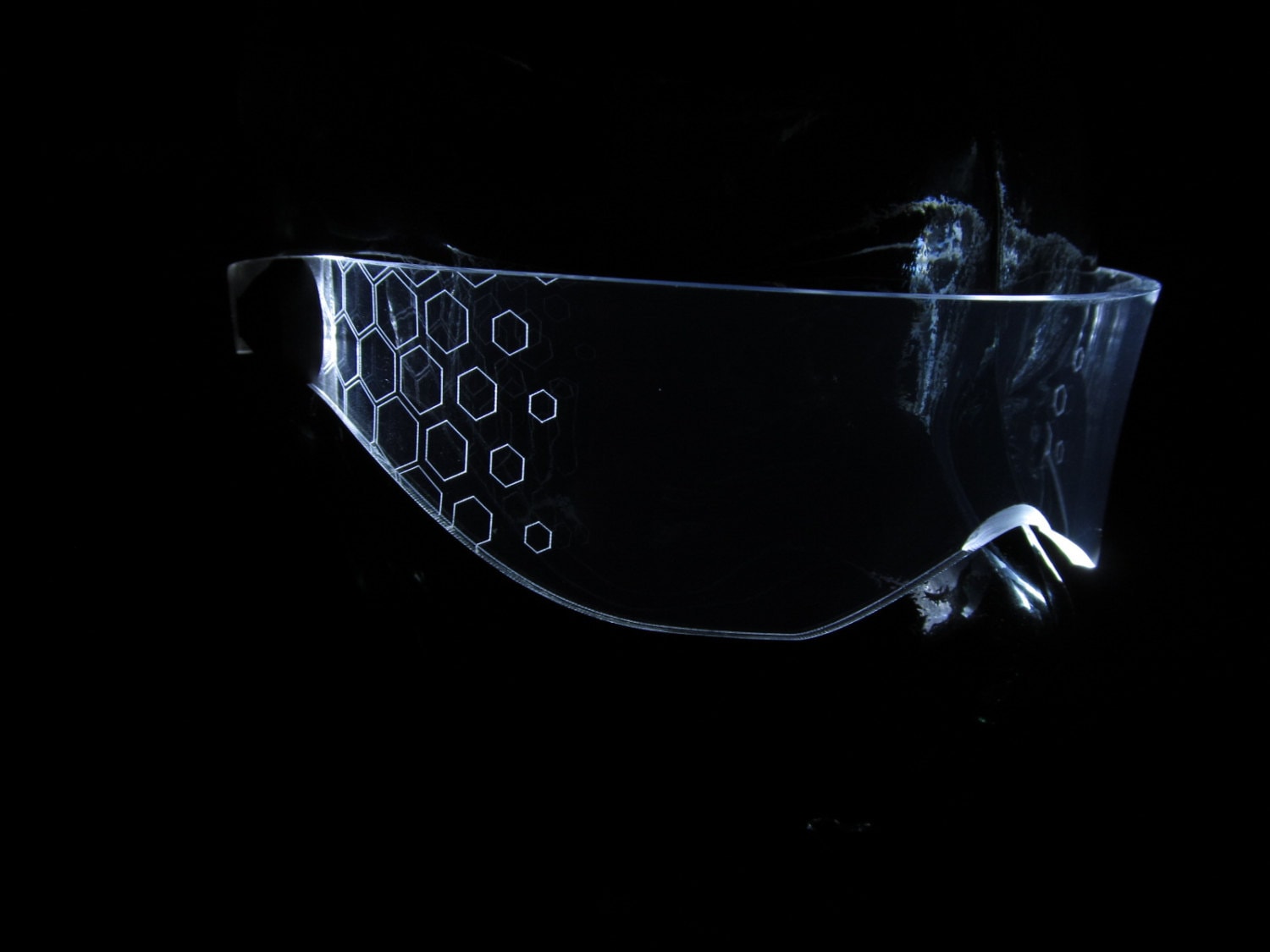 Das Original Beleuchtete Cyberpunk Cyber Goth Visier Hex V3 Wähle Deine Eigene Led-Farbe Das Original Beleuchtete Cyberpunk Cyber Goth Visier Hex V3 Wähle Deine Eigene Led-Farbe von illumicyberwear