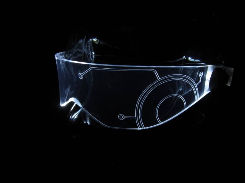 Das Original Beleuchtete Cyberpunk Cyber Goth Visier Tron V3 Wähle Deine Eigene Led-Farbe Das Original Beleuchtete Cyberpunk Cyber Goth Visier Tron V3 Wähle Deine Eigene Led-Farbe von illumicyberwear