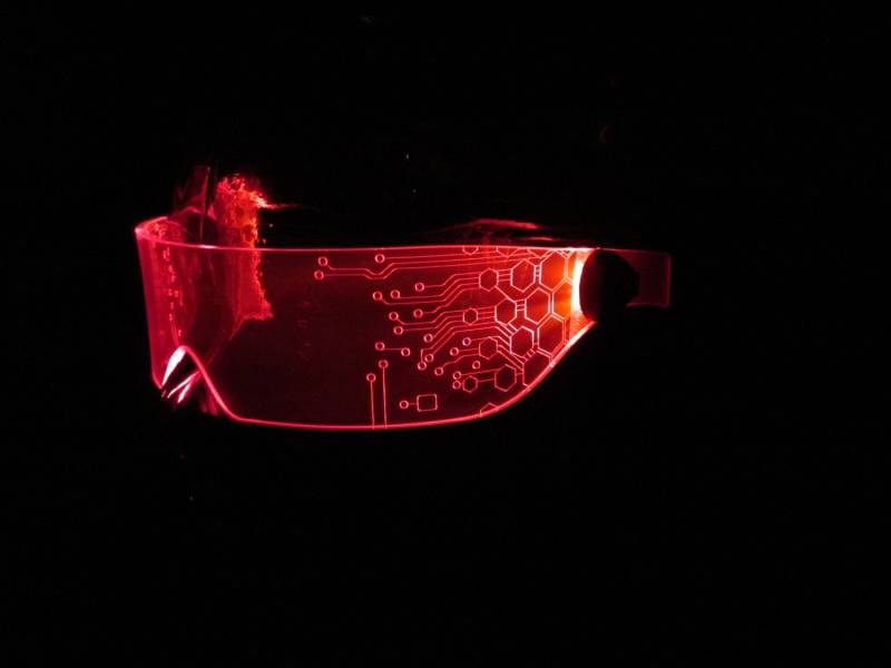 Das Original Beleuchtete Cyberpunk Cyber Goth Visier V1 Rot Schaltung Hexe Das Original Beleuchtete Cyberpunk Cyber Goth Visier V1 Rot Schaltung Hexe von illumicyberwear