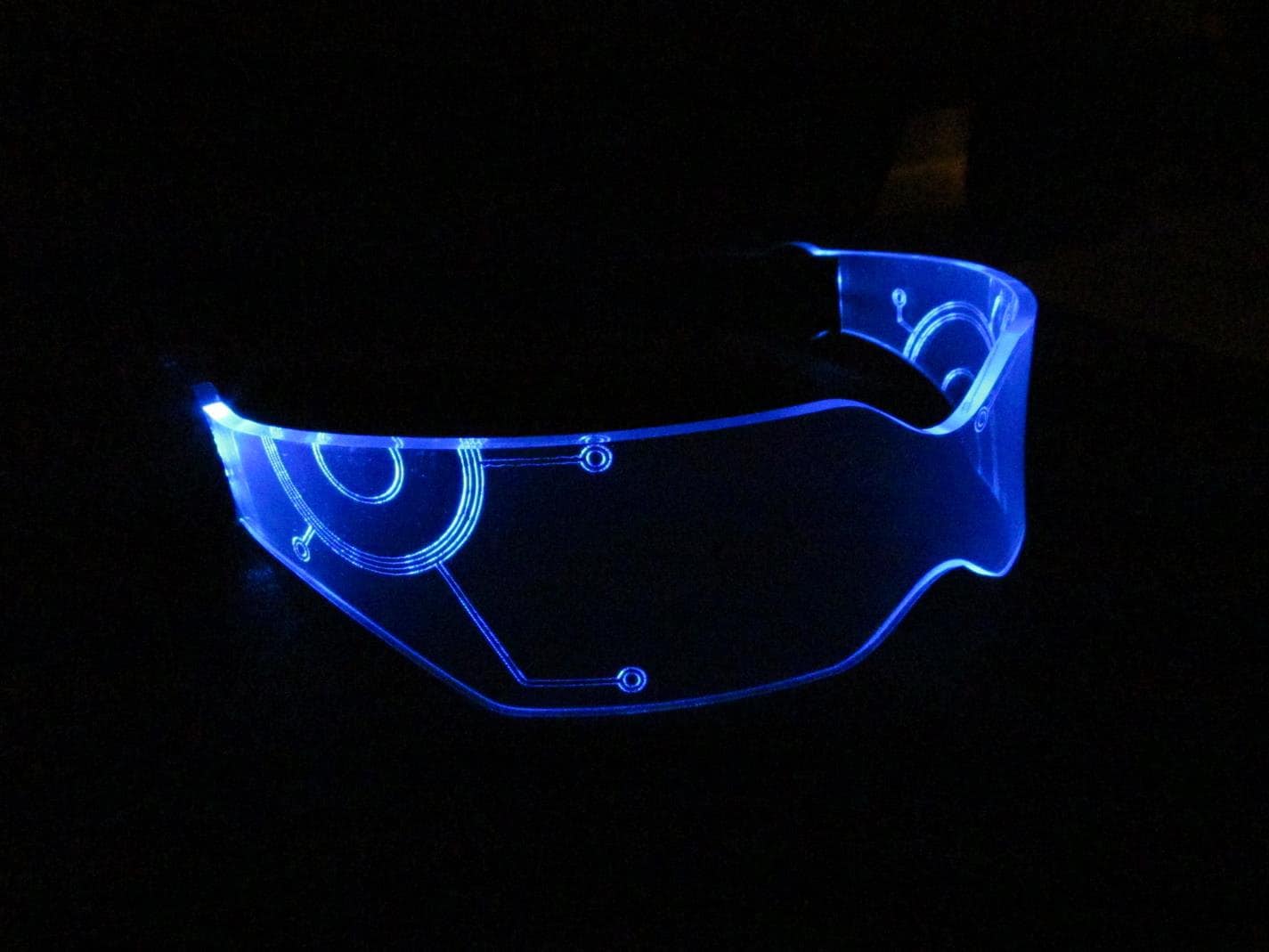 Das Original Beleuchtete Cyberpunk Cyber Goth Visier V2 Blue Tron Das Original Beleuchtete Cyberpunk Cyber Goth Visier V2 Blue Tron von illumicyberwear