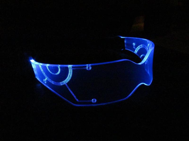 Das Original Beleuchtete Cyberpunk Cyber Goth Visier V2 Blue Tron Das Original Beleuchtete Cyberpunk Cyber Goth Visier V2 Blue Tron von illumicyberwear