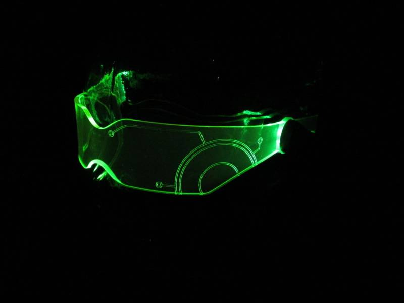 Das Original Beleuchtete Cyberpunk Cyber Goth Visier V2 Grün Tron Das Original Beleuchtete Cyberpunk Cyber Goth Visier V2 Grün Tron von illumicyberwear