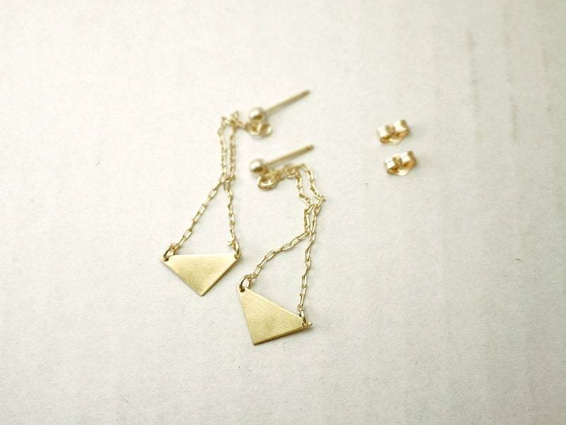 Dreieckige Ohrhänger Aus Messing Und Goldfill Dreieckige Ohrhänger Aus Messing Und Goldfill von illusy