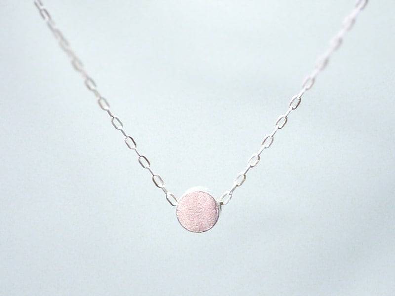 Silber Kreis Dot Halskette - Winzige Perle An Sterling Silberkette Minimaler Zierliche Schmuck Silber Kreis Dot Halskette - Winzige Perle An Sterling Silberkette Minimaler Zierliche Schmuck von illusy