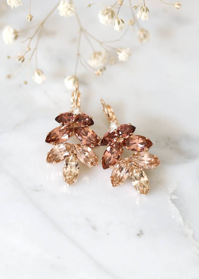 Blush Braut Ohrringe, Rosa Tropfen Brautjungfern Morganit Ohrringe von iloniti