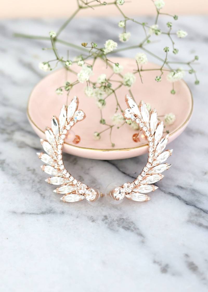 Ohr Manschette Ohrringe, Braut Klettern Kristall Trending Crawler Ohrringe von iloniti