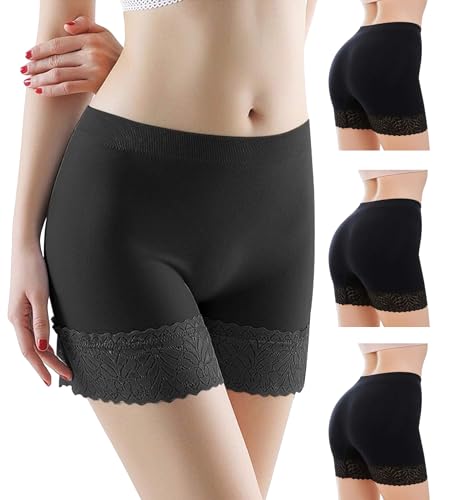 iloveSIA 3 Stück Slip-Shorts für Frauen unter dem Kleid, bequeme Kontrolle, Panty, Body Shaper One Size Fit S M L, 3 Stück, Einheitsgröße von iloveSIA