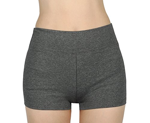 iloveSIA Badeshorts Damen grau Shorts Slim Stretch-Boy Shorts Frauen Fitness Baumwolle,XL von iloveSIA