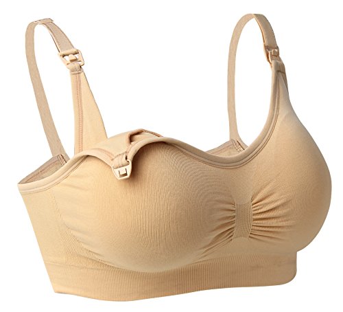 iloveSIA Damen Still BH ohne Büge Bustenhalter Schwangerschaft-BH ekrü,XL Fit 85BC von iloveSIA