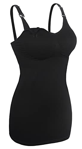 iloveSIA Damen Stilltops ohne Bügel Tanktop Unterhemd mit Integriertem BH für Stillen Schlaf von iloveSIA