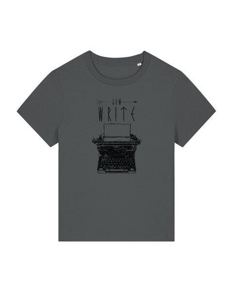 ilovemixtapes Damen T-Shirt Bio-Baumwolle fair Schreibmaschine "Now write" von ilovemixtapes