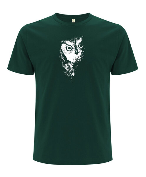 ilovemixtapes Herren T-Shirt mit Eule aus Biobaumwolle Bottle Green von ilovemixtapes