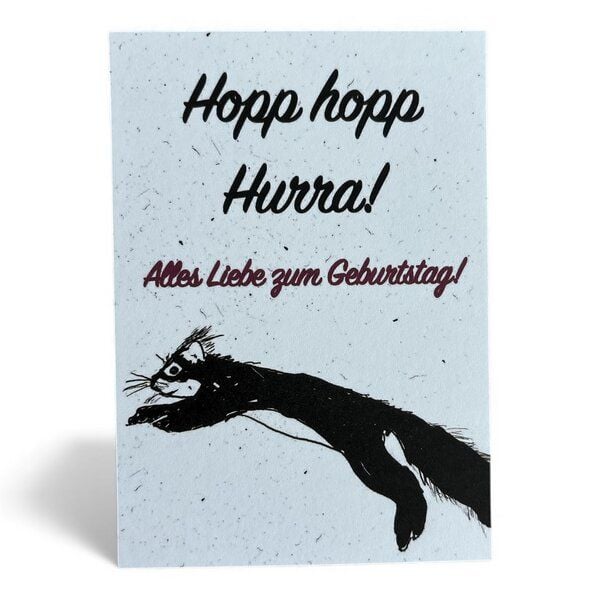 ilovemixtapes Hopp hopp Hurra! Alles Liebe zum Geburtstag! Postkarte von ilovemixtapes