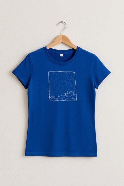 ilovemixtapes Rough Sea Damen T-Shirt aus Bio-Baumwolle mit Kutter-Motiv – Fair & Nachhaltig von ilovemixtapes