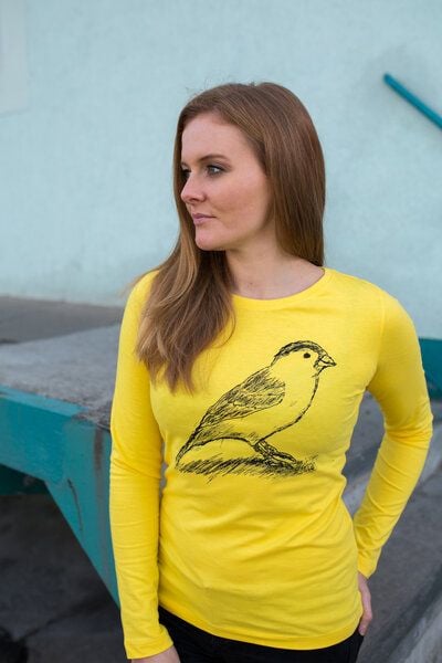 ilovemixtapes Spatz Ladies Fit Longsleeve Fair Trade & Organic _ yellow von ilovemixtapes