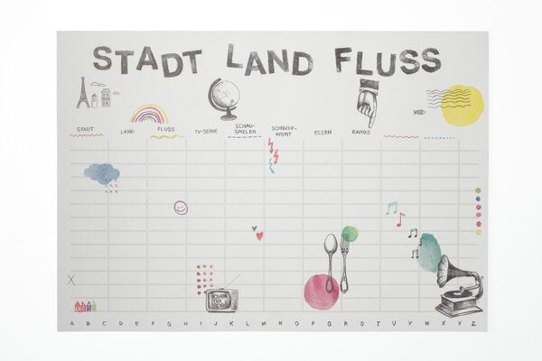 ilovemixtapes Stadt Land Fluss Block aus FSC Recyclingpapier A4 50 Blatt von ilovemixtapes