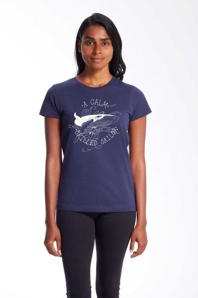 ilovemixtapes a calm sea... Wal Damen Essential Bio-Baumwoll T-Shirt I Nachhaltig & Fair von ilovemixtapes