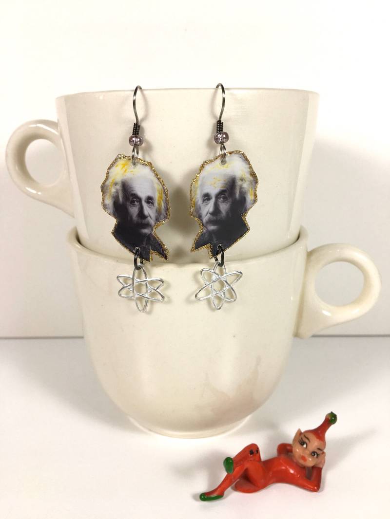 Albert Einstein Ohrringe Phantasie Ist Wichtiger Als Wissen Physik Wissenschaft von ilovemyauntdebbie