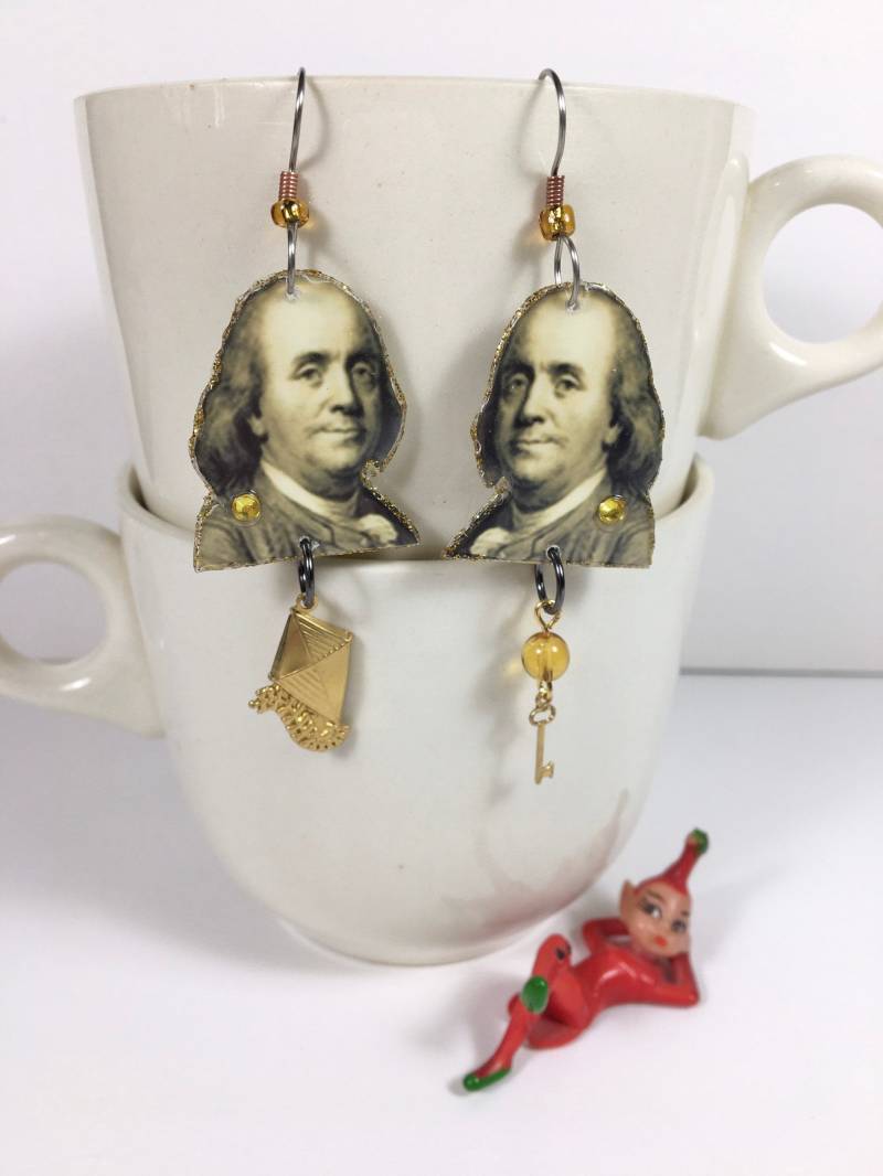 Benjamin Franklin Ohrringe Armer Richard Gründervater Philadelphia von ilovemyauntdebbie