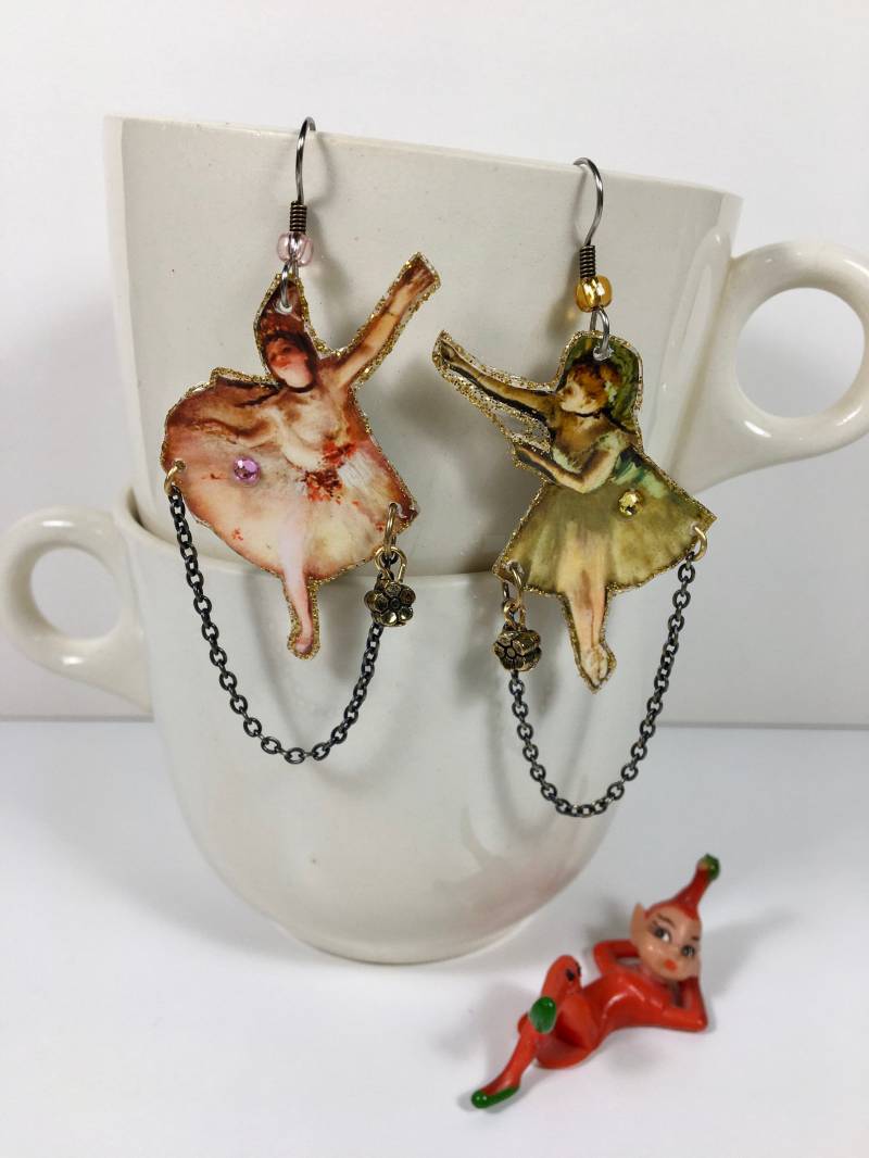 Edgar Degas Ohrringe Ballett Tänzer Paris Künstler Maler Alte Meister Impressionist L'absinthe Ballerina von ilovemyauntdebbie