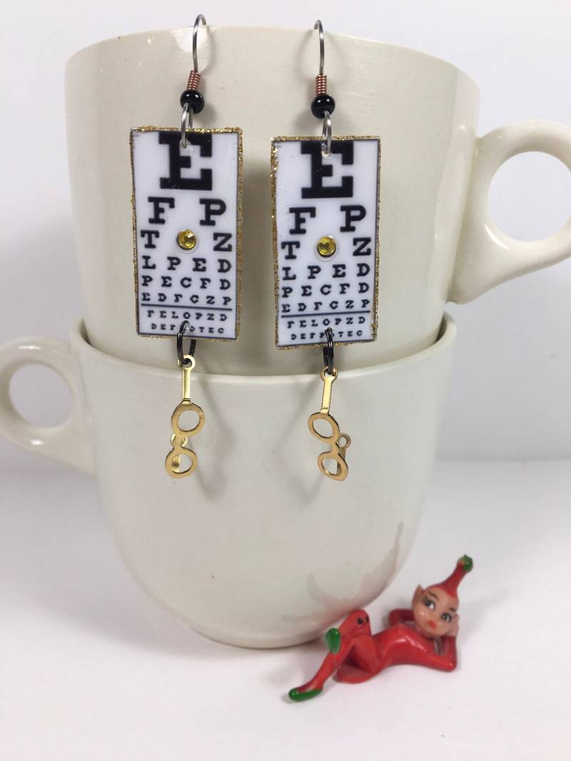 Eye Chart Ohrringe Optometrist Brille Vier Augen von ilovemyauntdebbie