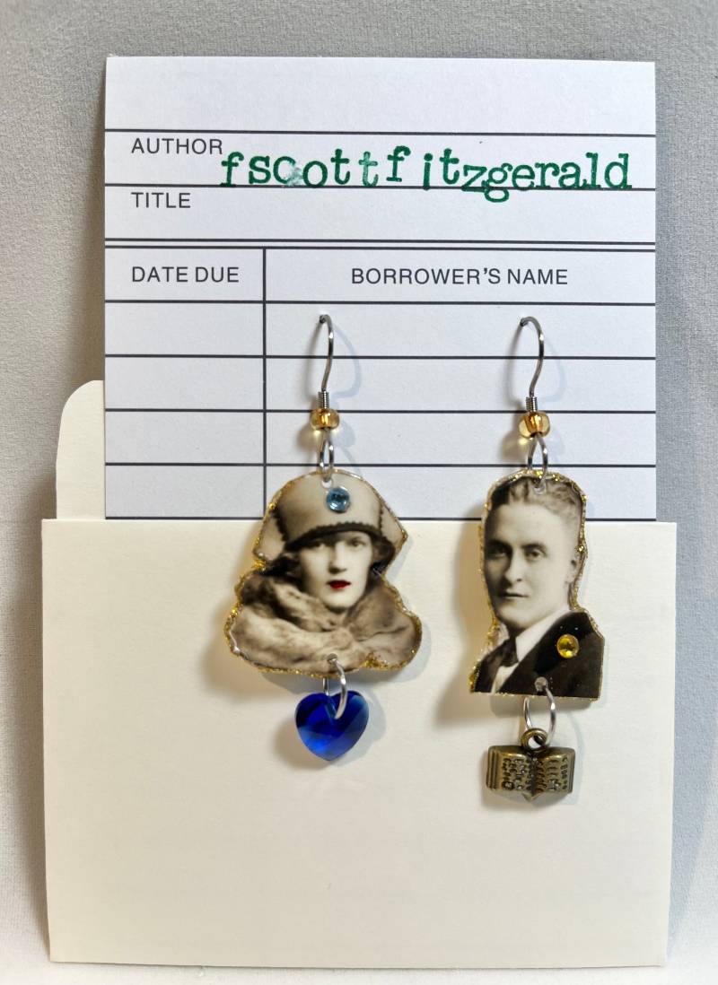 F. Scott Fitzgerald Und Zelda Ohrringe The Great Gatsby Schriftsteller Jazz Age Novel von ilovemyauntdebbie