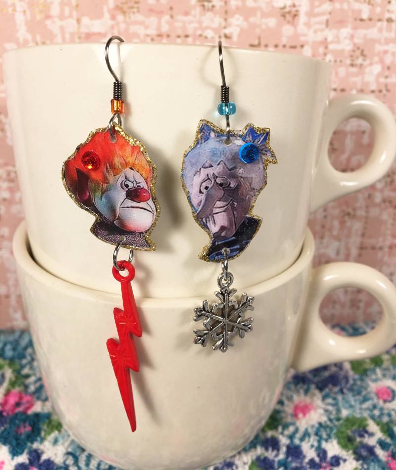 Heat Miser Und Snow Ohrringe Das Jahr Ohne Weihnachtsmann von ilovemyauntdebbie