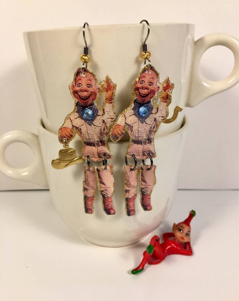 Howdy Doody Ohrringe Puppet Kitsch Vintage von ilovemyauntdebbie