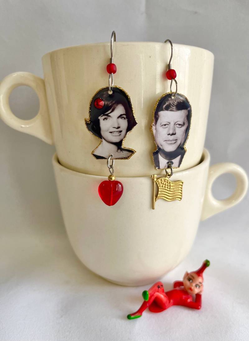 Präsident John F. Kennedy Und Jacqueline Ohrringe Jackie O Camelot von ilovemyauntdebbie