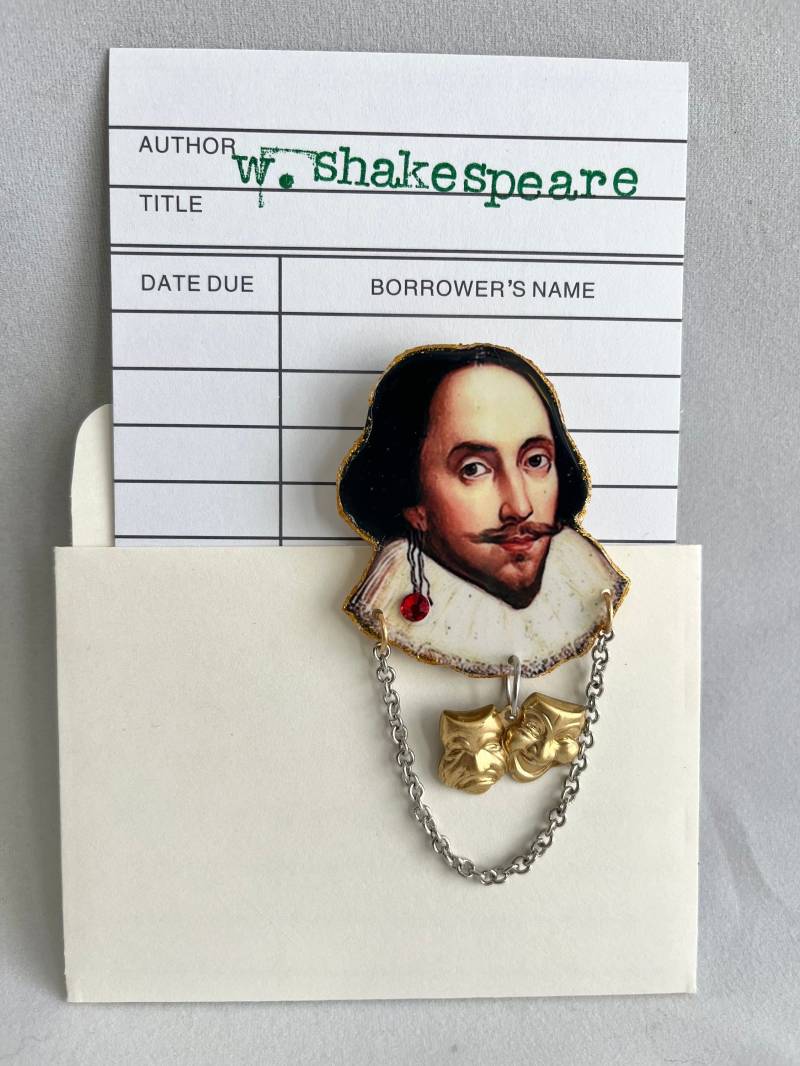 William Shakespeare Brosche Dichter Dramatiker Schauspieler The Barde Hamlet, Othello, König Lear, Macbeth von ilovemyauntdebbie