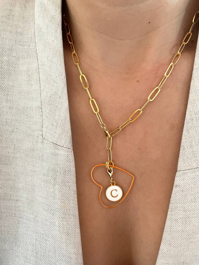 Ich Liebe Dich Halskette, Valentinstag Initialen Herz Geschenk, Halskette von ilovetoloveyouu