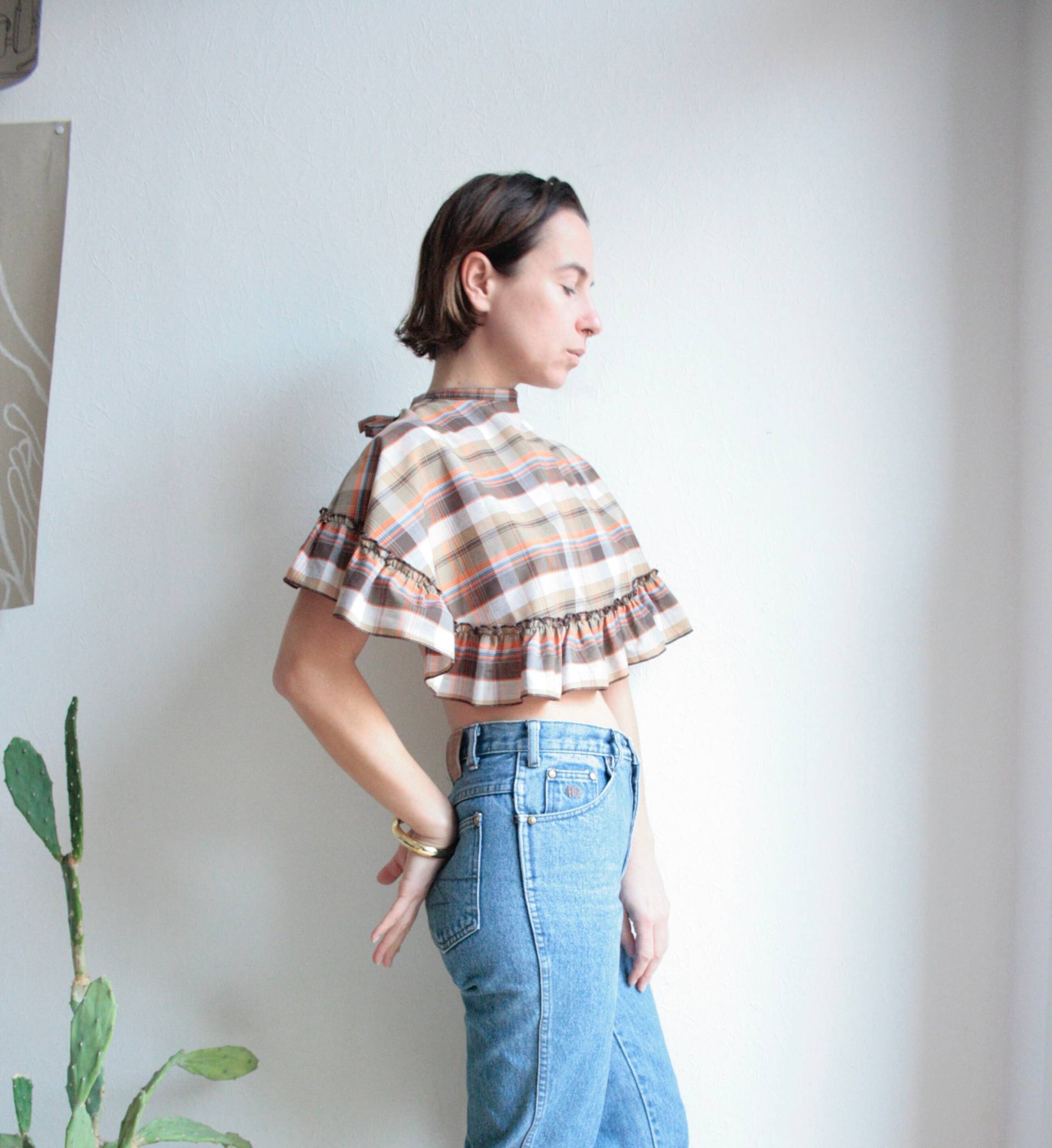 Vintage Kragen, Kariert, Volants, Squared Top, Collar, Hemdkragen, Karomuster, Wickeloberteil, Schürze, Accessoires Vintage Kragen, Kariert, Volants, Squared Top, Collar, Hemdkragen, Karomuster, Wickeloberteil, Schürze, Accessoires von ilwi
