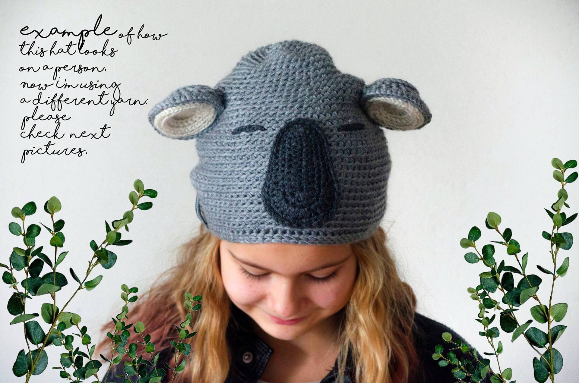 Gehäkelte Koala Bären Mütze, Verschlafene Koala Kostüm Mütze Kinder Erwachsene, Slouchy Gestrickte Tierohren, Lustige Mützen, Weiche Alpaka von ilzeBoutique