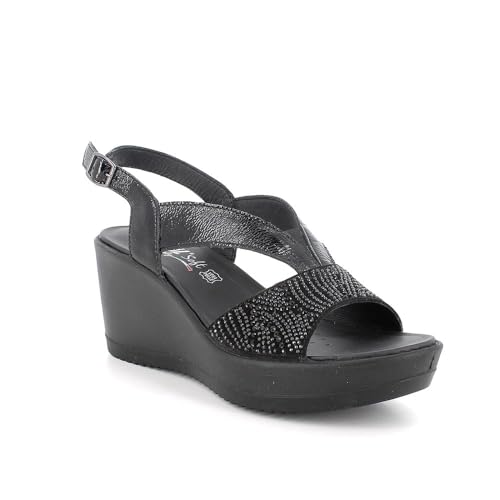 imac spa ENVAL SOFT Damen D.Scarlet Enval Keilsandale, Schwarz, 42 EU von ENVAL SOFT