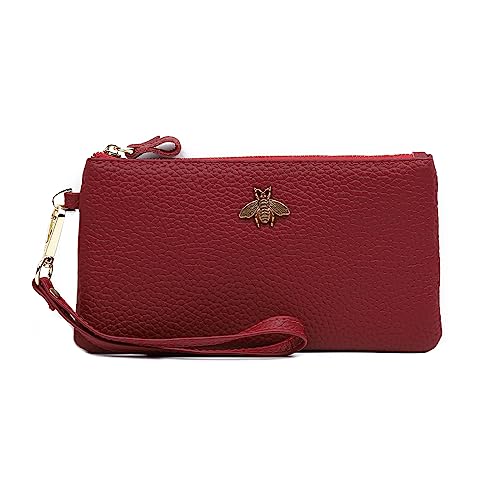 imeetu Damen börse Leder Clutch mit Handgelenkschlaufe von imeetu