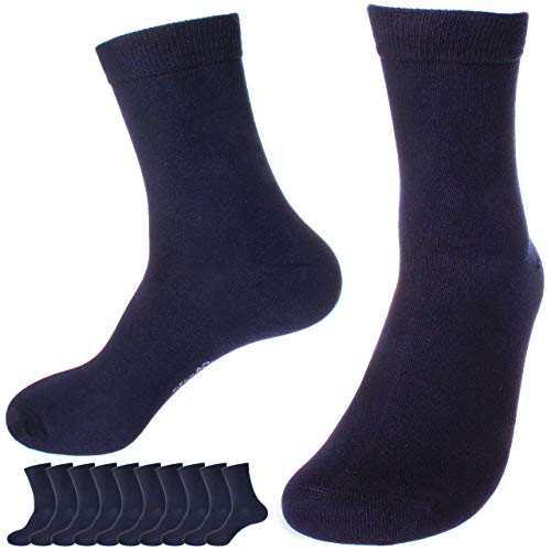 immer 10 Paar Premium Socken Baumwolle, Unisex für Damen und Herren (Blau, 47-50) von immer