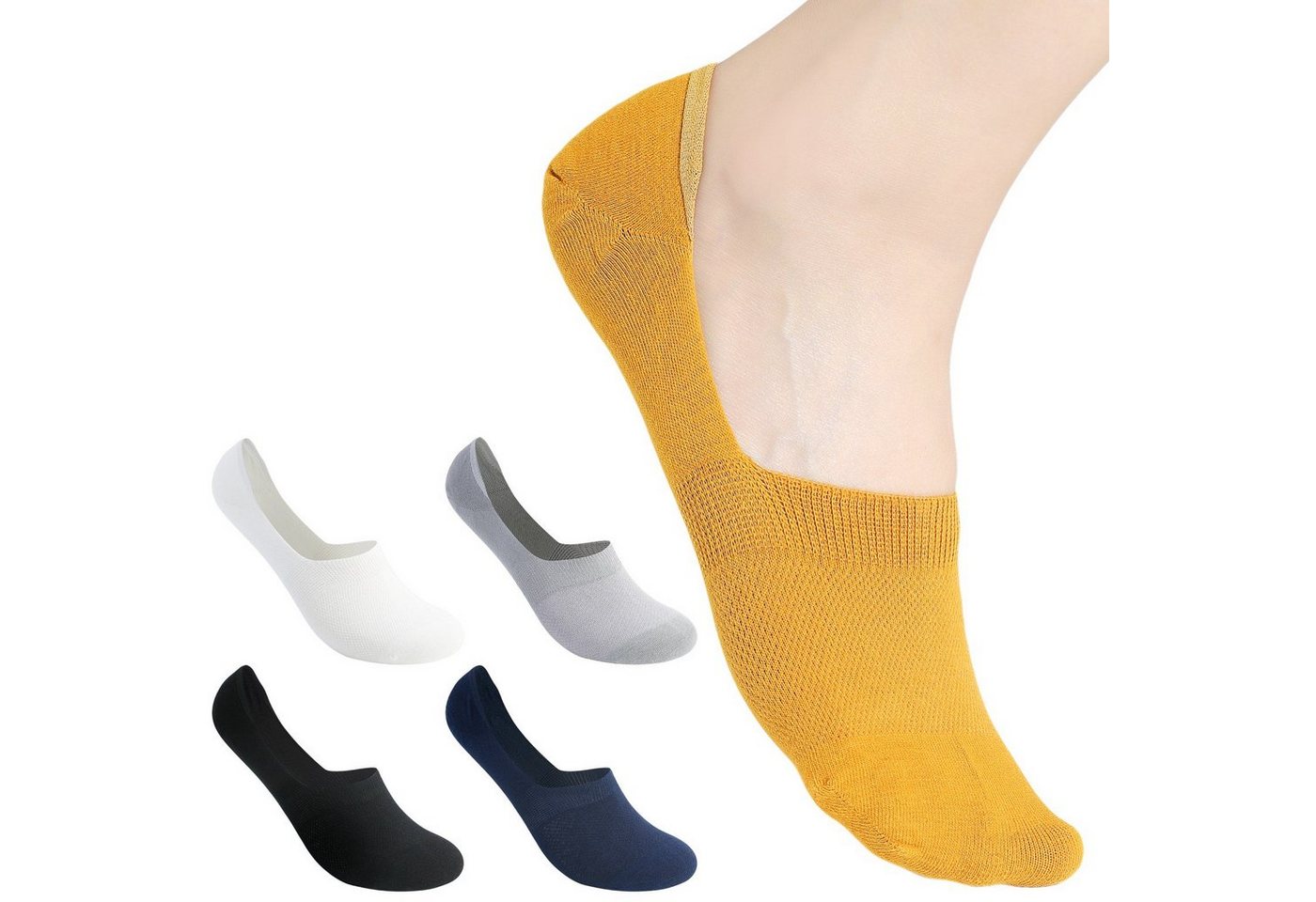 immer Kurzsocken Socken Füßlinge 43-46, 5er Pack, Farbmix 2 (5-Paar) elastisch, atmungsaktiv, klimaregulierend von immer