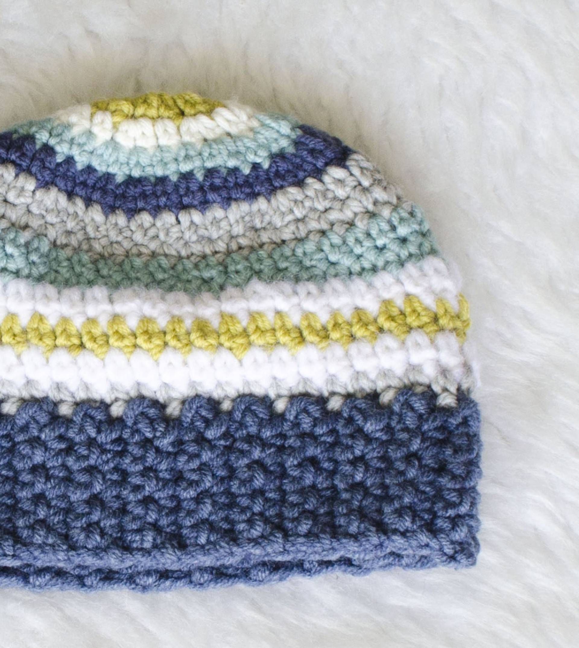 Gehäkelte Mütze, Gestreifte Beanie Für Jungen/Mädchen, Unisex-Skimütze Verfügbar in Der Größe Neugeborene Bis Erwachsene von imoqe