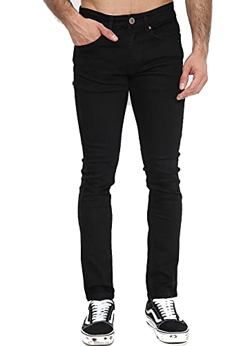 imporio 11® Herren-Jeans, Stretch, Slim Fit, flexibel, Denim, Hose, Stretch, Denim Jeans, Taille 30 bis 38, Schwarz , 32 W / 32 L von imporio 11