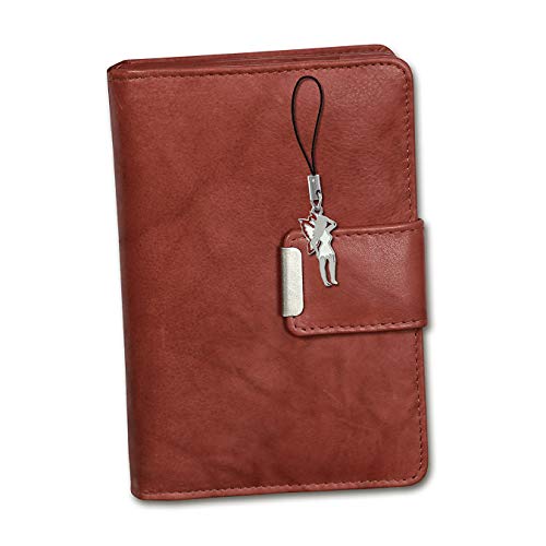 imppac Money Maker Damen Geldbörse Portemonnaie Leder braun 13.5x3.5x9cm D2OPJ701O EIN schönes Geschenk zu Weihnachten, Geburtstag, Valentinstag für die Frau von imppac