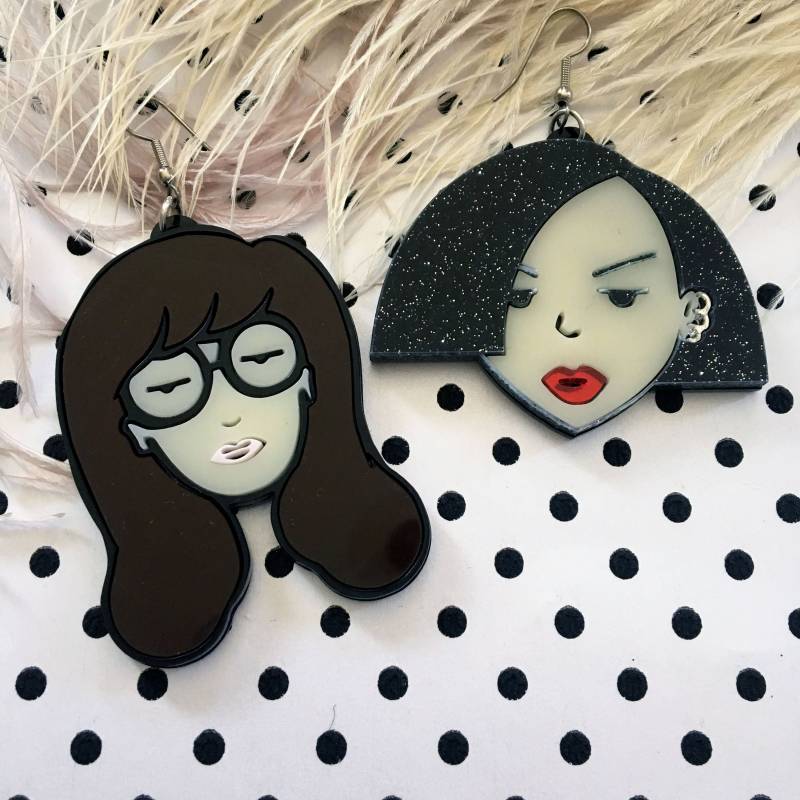 Daria Und Jane Cartoon Laser Cut Acryl Ohrringe, Acryl, Kunststoff Schmuck von imyourpresent