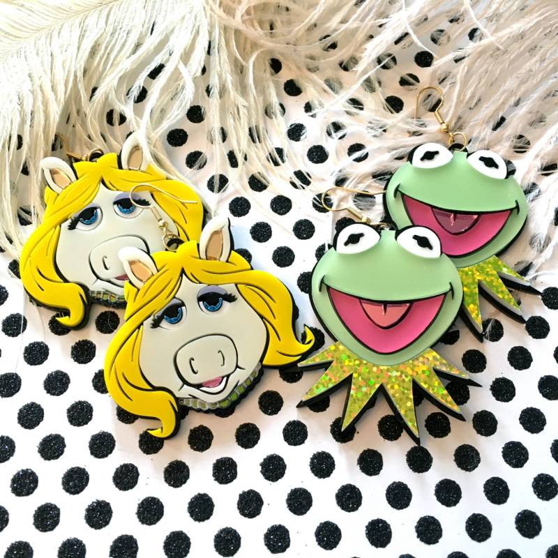 Fräulein Piggy Und Kermit Laser Cut Ohrringe Fräulein Piggy Und Kermit Laser Cut Ohrringe von imyourpresent