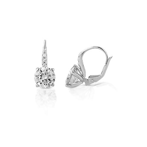 inSCINTILLE 925 Sterling Silber Damen Nonnenohrringe mit Cubic Zirkonia Dot Light (Durchmesser: 4 mm, Weiß1) von inSCINTILLE