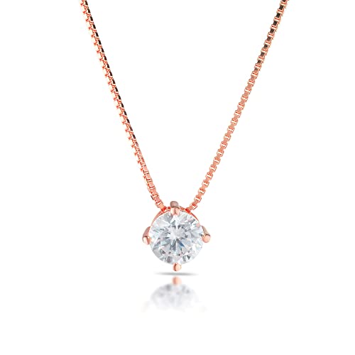 inSCINTILLE Diamant Kette Halskette Damen Silber 925 mit Kubischem Zirkoniumdioxid. Inklusive Geschenkbox von inSCINTILLE