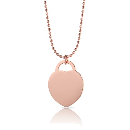 inSCINTILLE Kette Herz Damen Edelstahl Halskette mit Herz-Anhänger Inklusive Geschenkbox (Rose Gold, 1.50) von inSCINTILLE