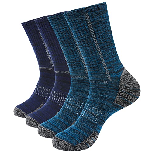 inaWarm 2 Paar Arbeitssocken Herren 37-42, Wandersocken Dicke Baumwolle mit Frotteesohle, Atmungsaktiv Thermosocken Sportsocken Herren für Laufend, Outdoor, Wandern, Reisen von inaWarm