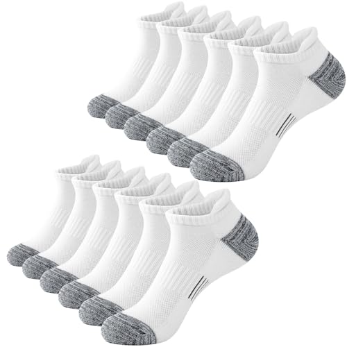 inaWarm 6 Paar Sneaker Socken Damen 35-42, Füßlinge Baumwolle Sportsocken Kurz Damen, Gepolsterte Atmungsaktiv Laufsocken für Laufend, Outdoor, Reisen von inaWarm