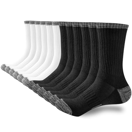 inaWarm Wandersocken Damen 39-42 35-38, Socken Damen Sportsocken Atmungsaktive Gepolsterte Thermische Baumwolle Laufsocken，Outdoor Anti-Blasen Dicke Socken Multi Performance Athletic Socken 6 Paar von inaWarm